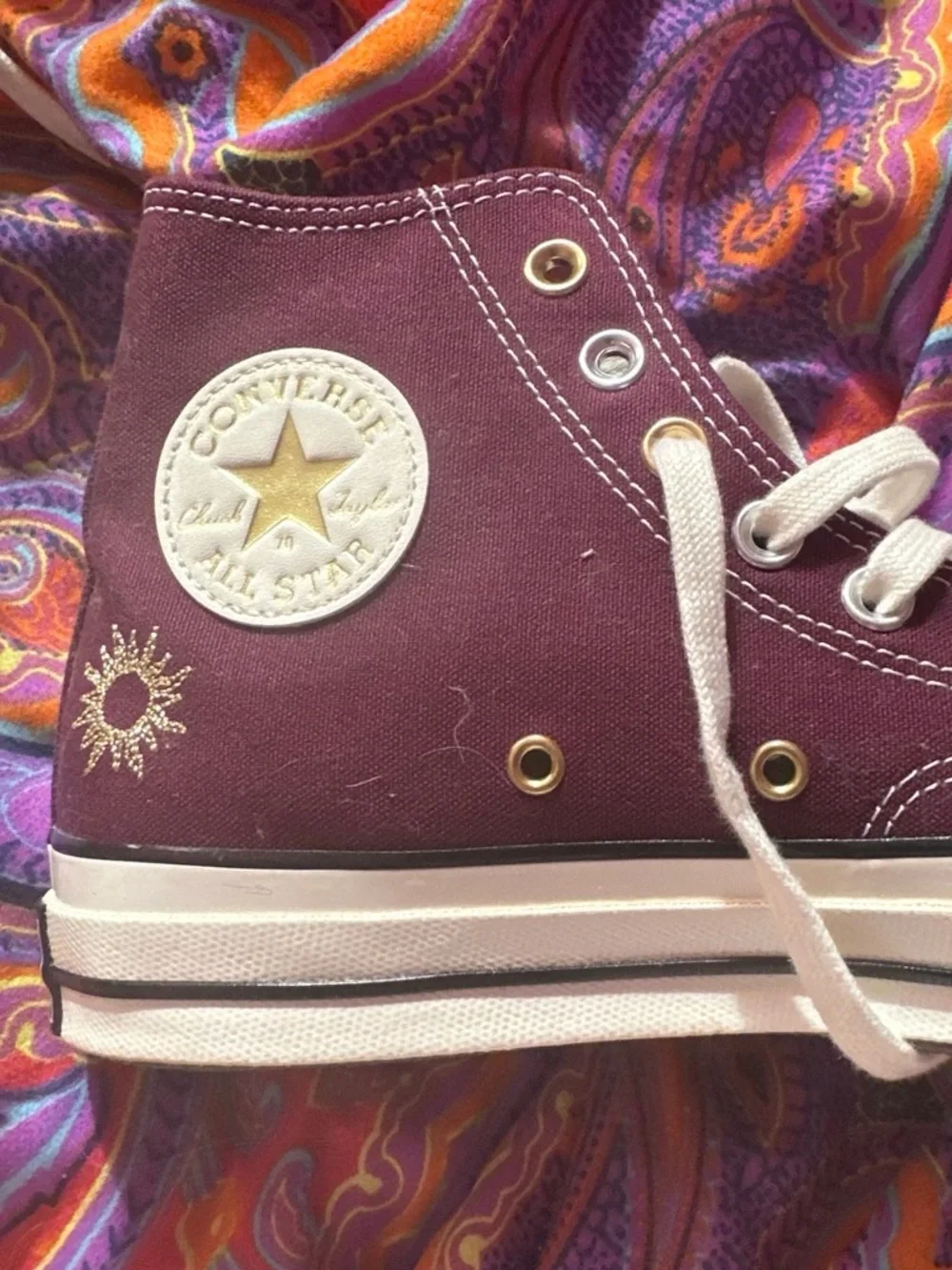 purple lucky converse